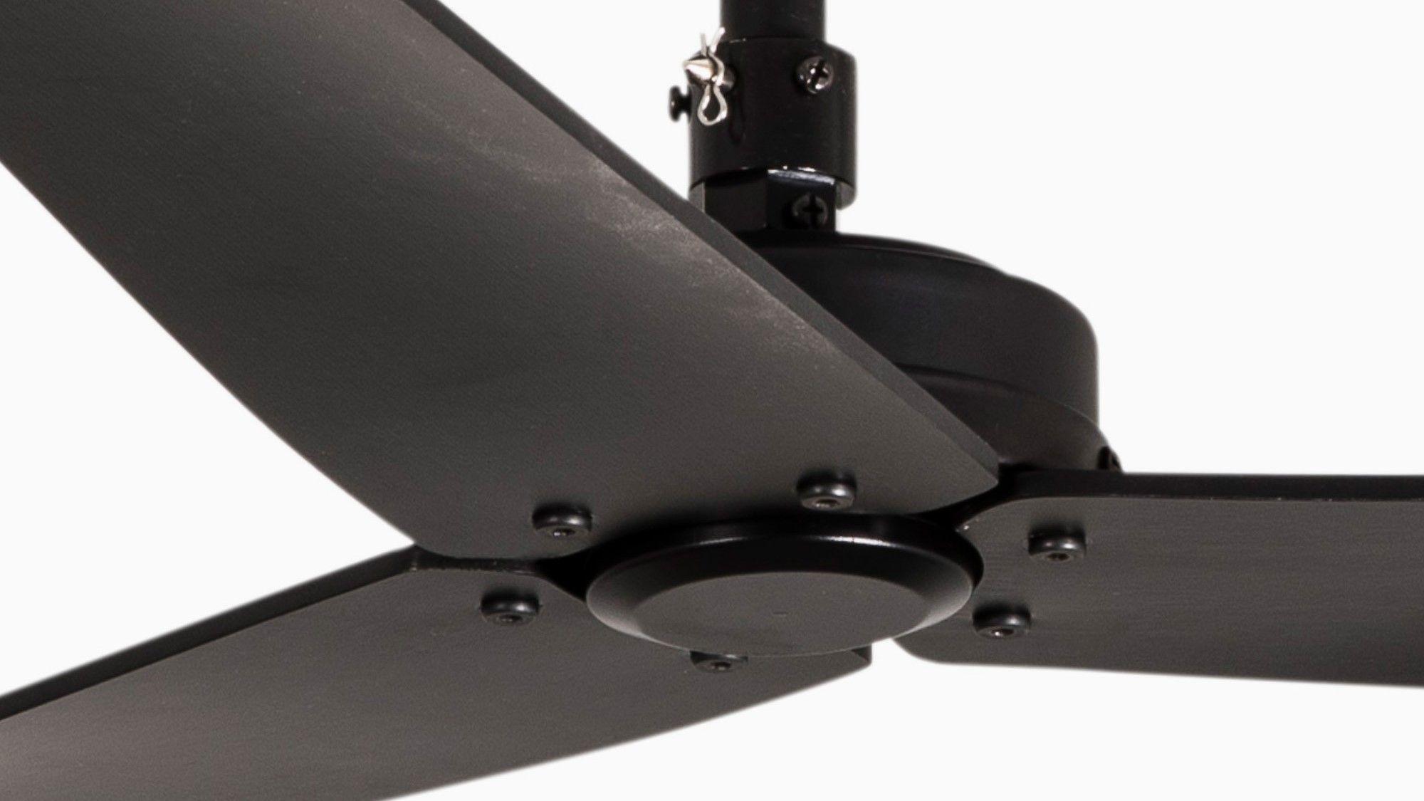 Milos 132cm Black-Black Ceiling Fan with Remote Control by Faro