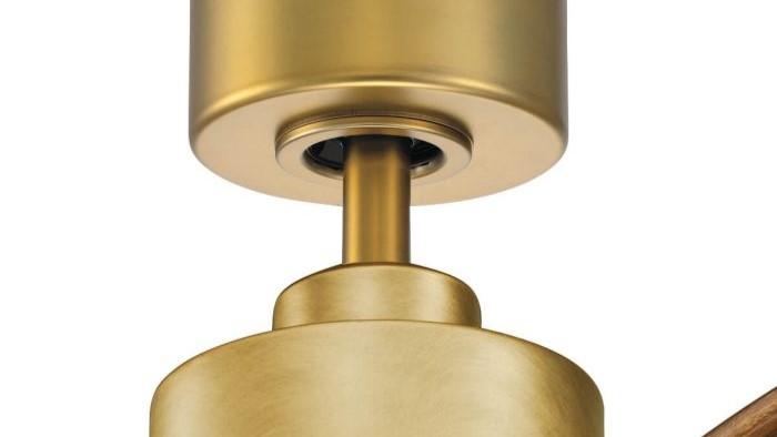 Ridley 132cm Brass-Cherry Ceiling Fan with Light & Remote Control by Kichler