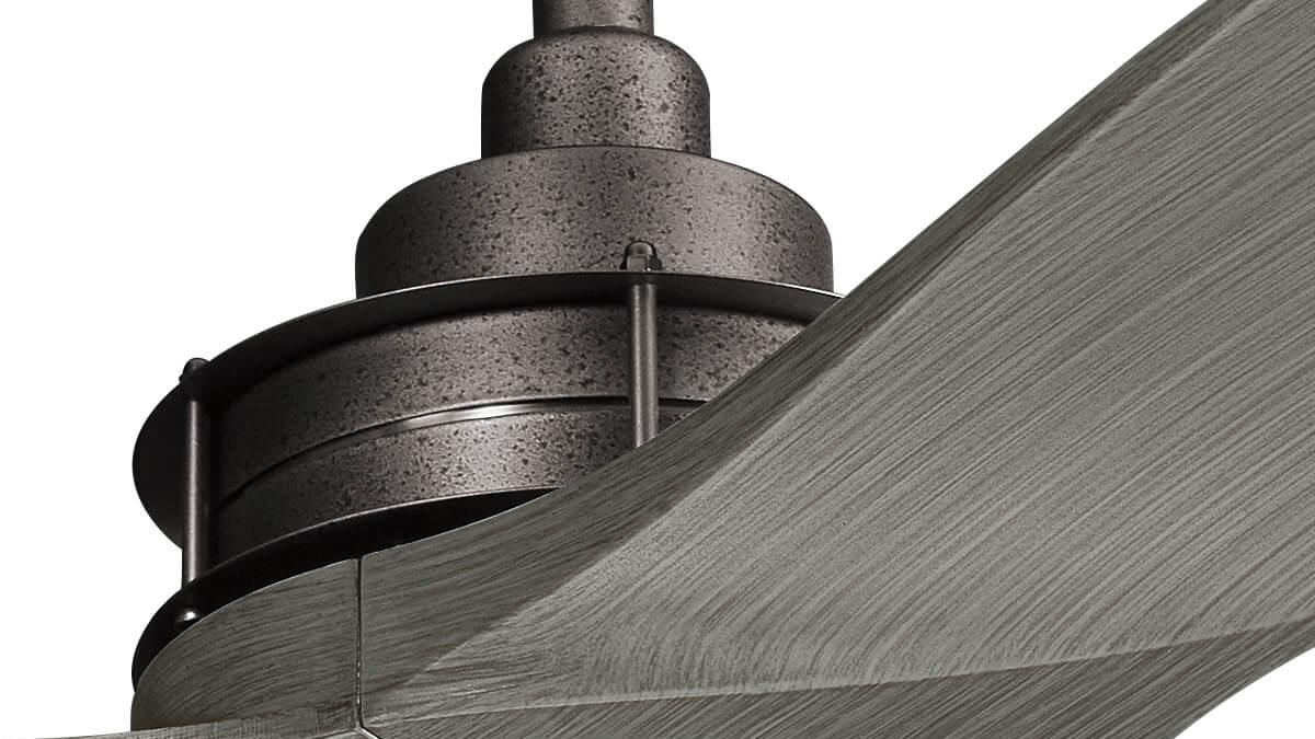 Ried 142cm Iron-Driftwood Ceiling Fan with Remote Control by Kichler