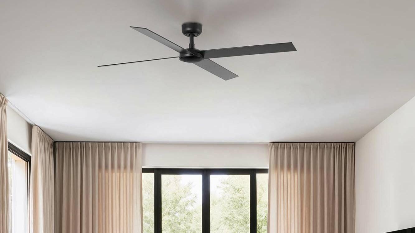 Rudder 4 132cm Black-Walnut Ceiling Fan with Remote Control by Faro