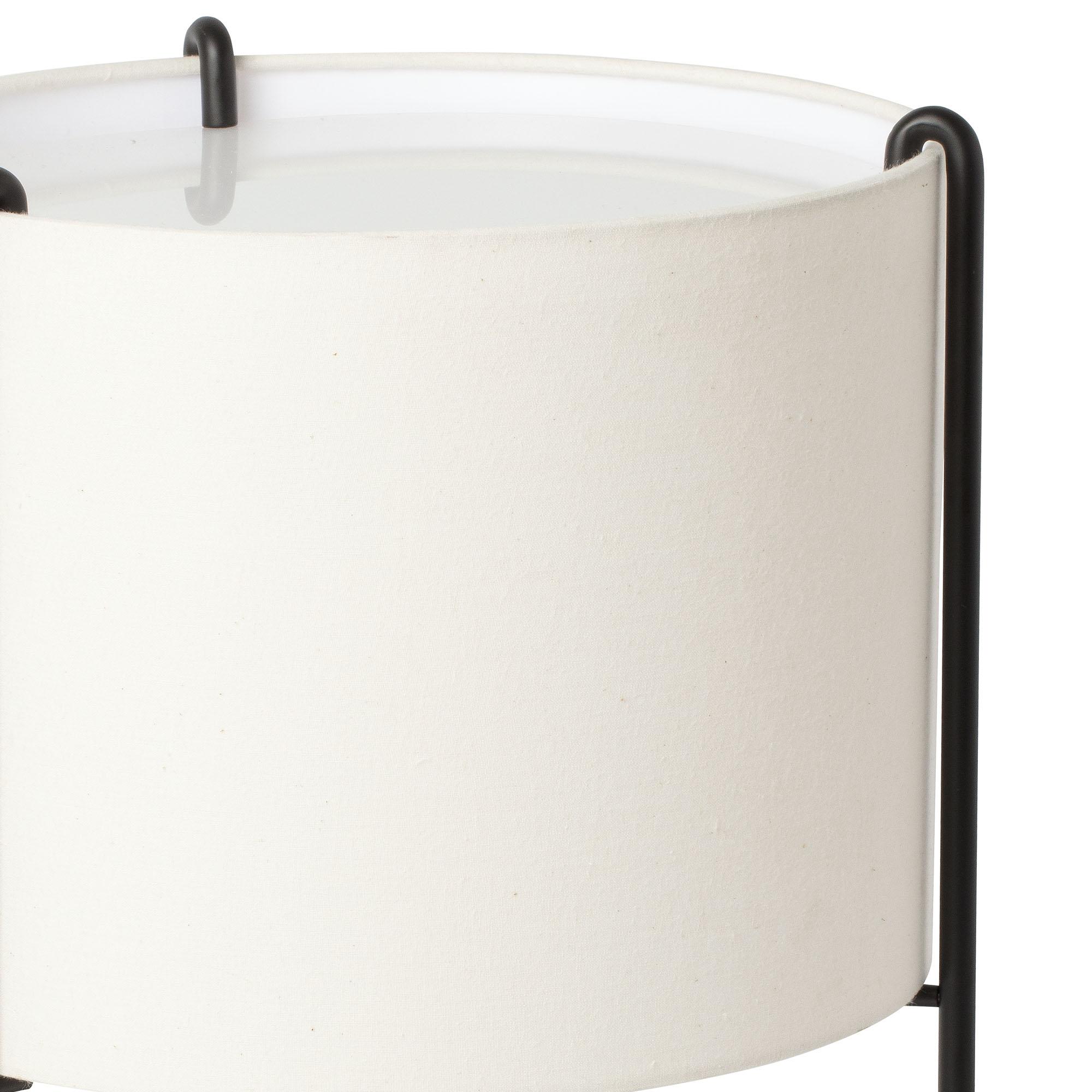 DRUM Black/beige table lamp