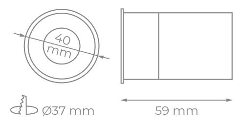 IGLUX KILIDA - 3W Mini Recessed LED Spotlight, Black or White, 3CCT