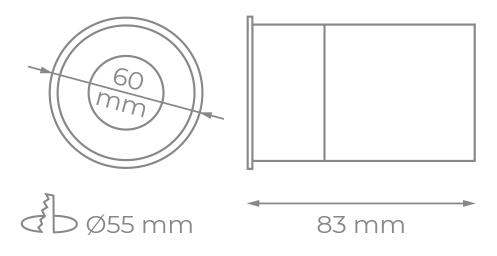 IGLUX KILIDA - 5W Mini Recessed LED Spotlight, Black or White, 3CCT