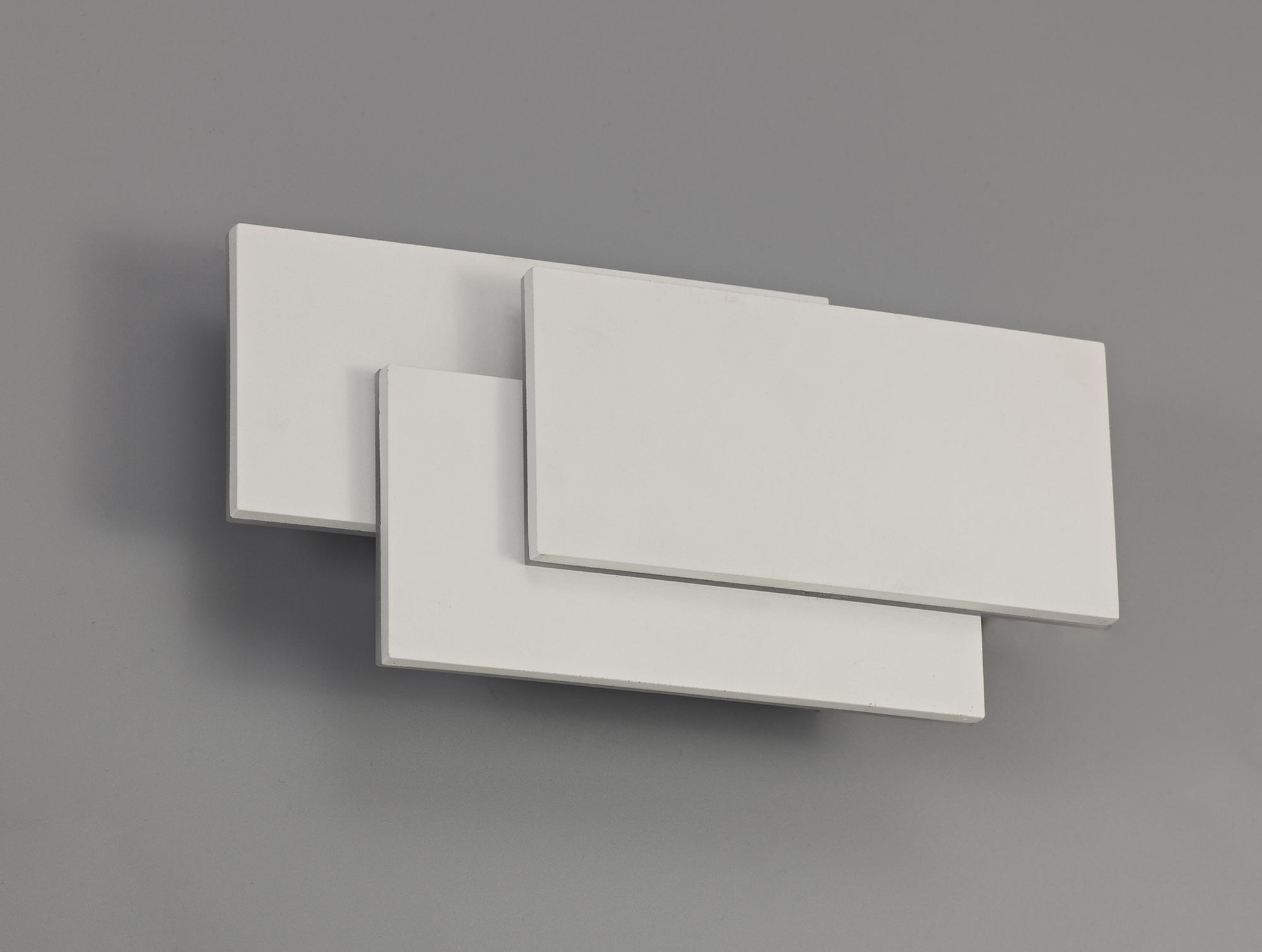 Kiania Wall Light Rectangular, 12W LED 3000K, Sand White, 490lm, 3yrs Warranty