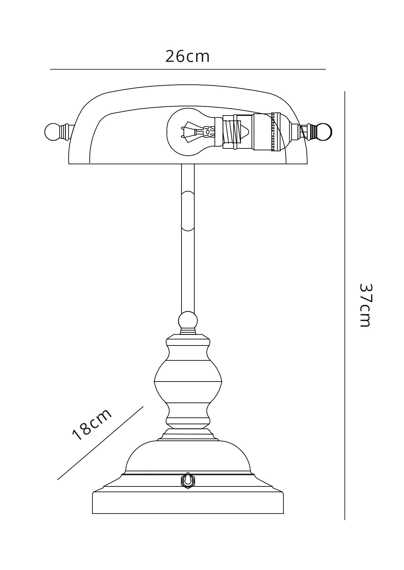 Morgan Bankers Table Lamp