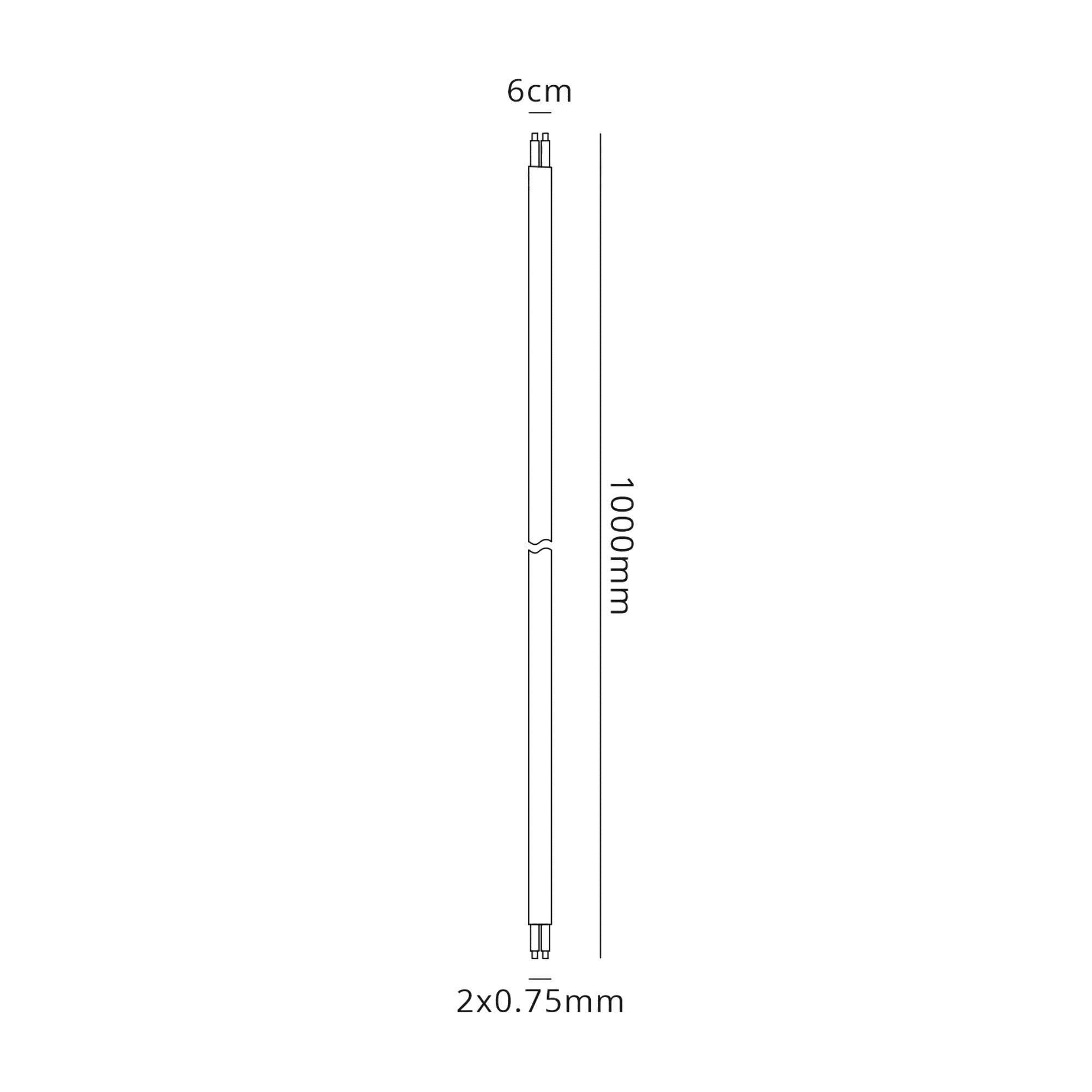 Cavo 1m Black PVC 2 Core 0.75mm Cable VDE Approved (qty ordered will be supplied as one continuous length)