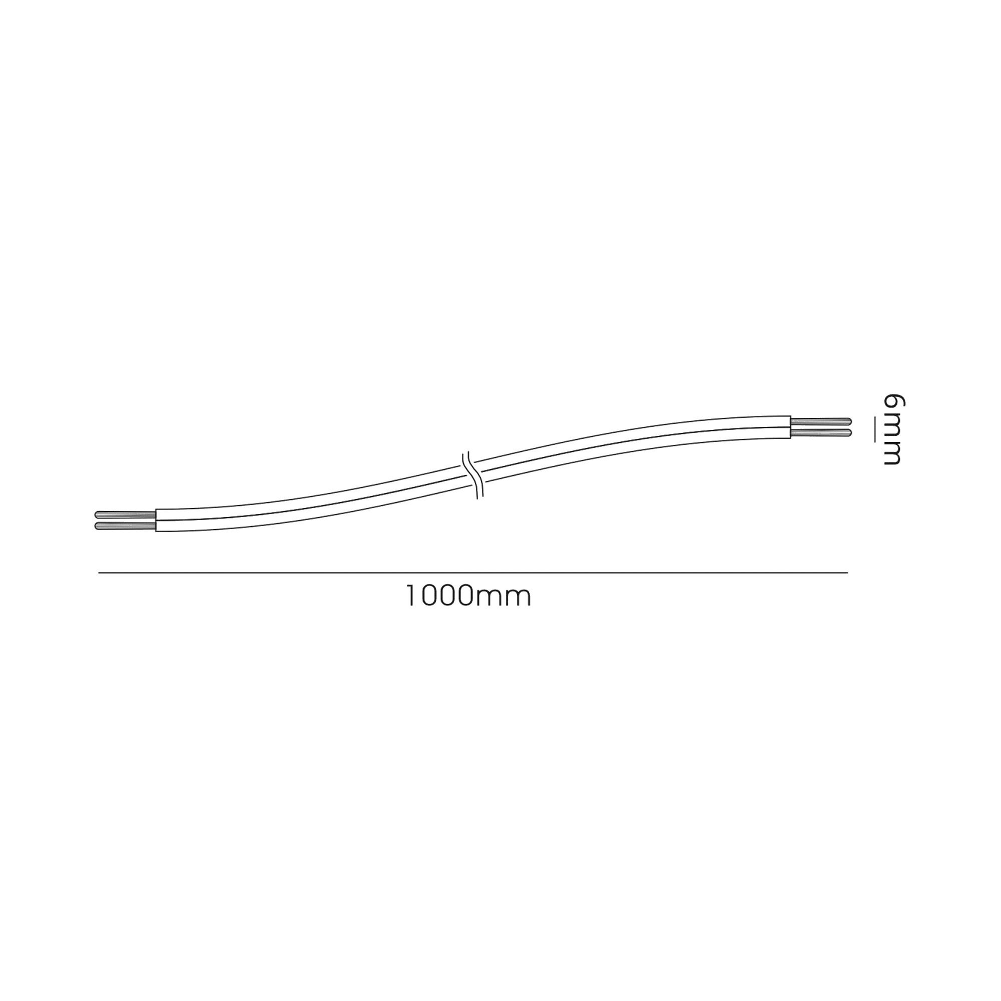 Cavo 1m 2 Core Figure 8 0.5mm Black/Red Cable Suitable For Wiring LED Items (qty ordered will be supplied as one continuous length)