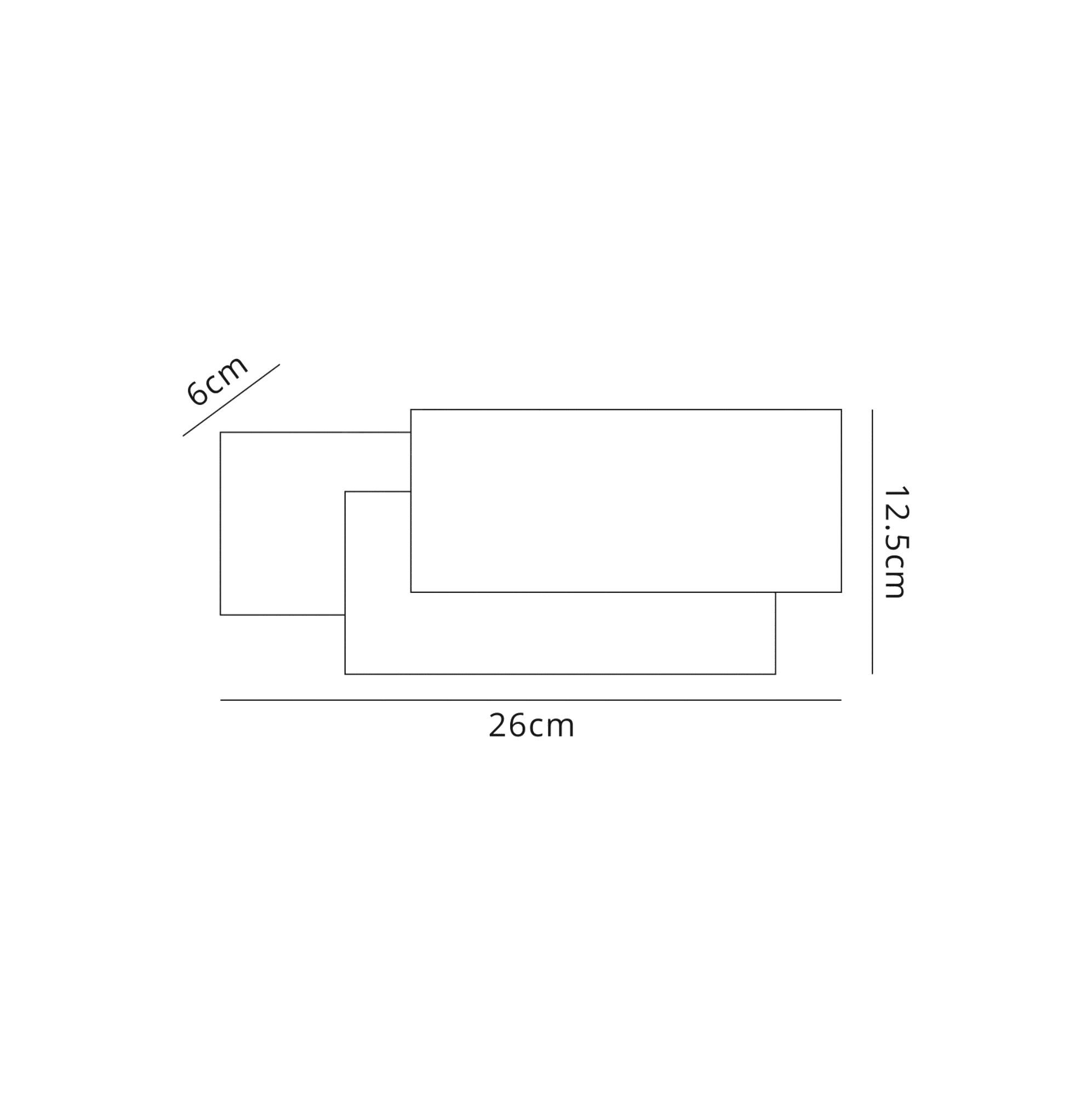 Kiania Wall Light Rectangular, 12W LED 3000K, Sand White, 490lm, 3yrs Warranty