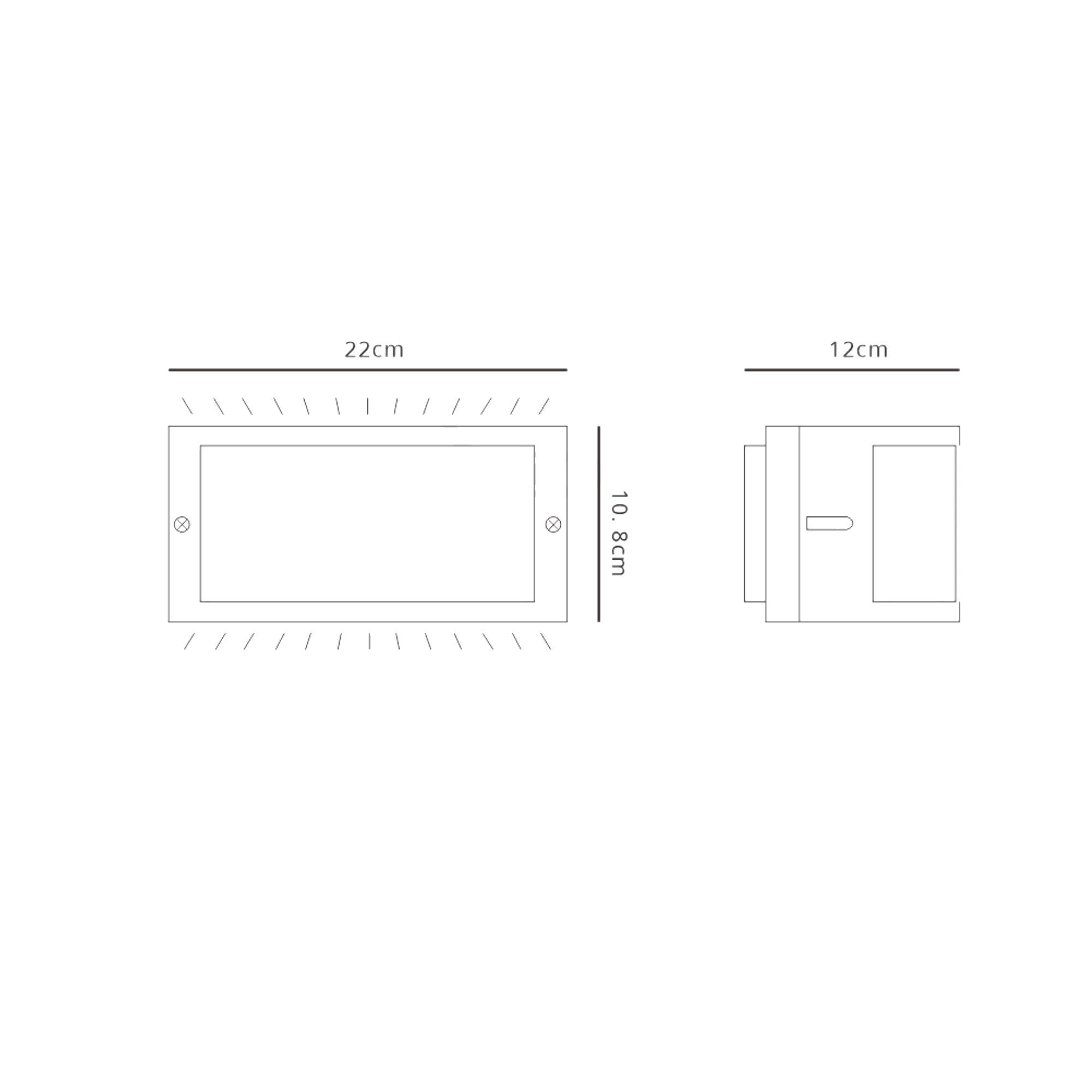 Haysi Wall Lamp, 10W LED, 3000K, IP54, Anthracite, 3yrs Warranty