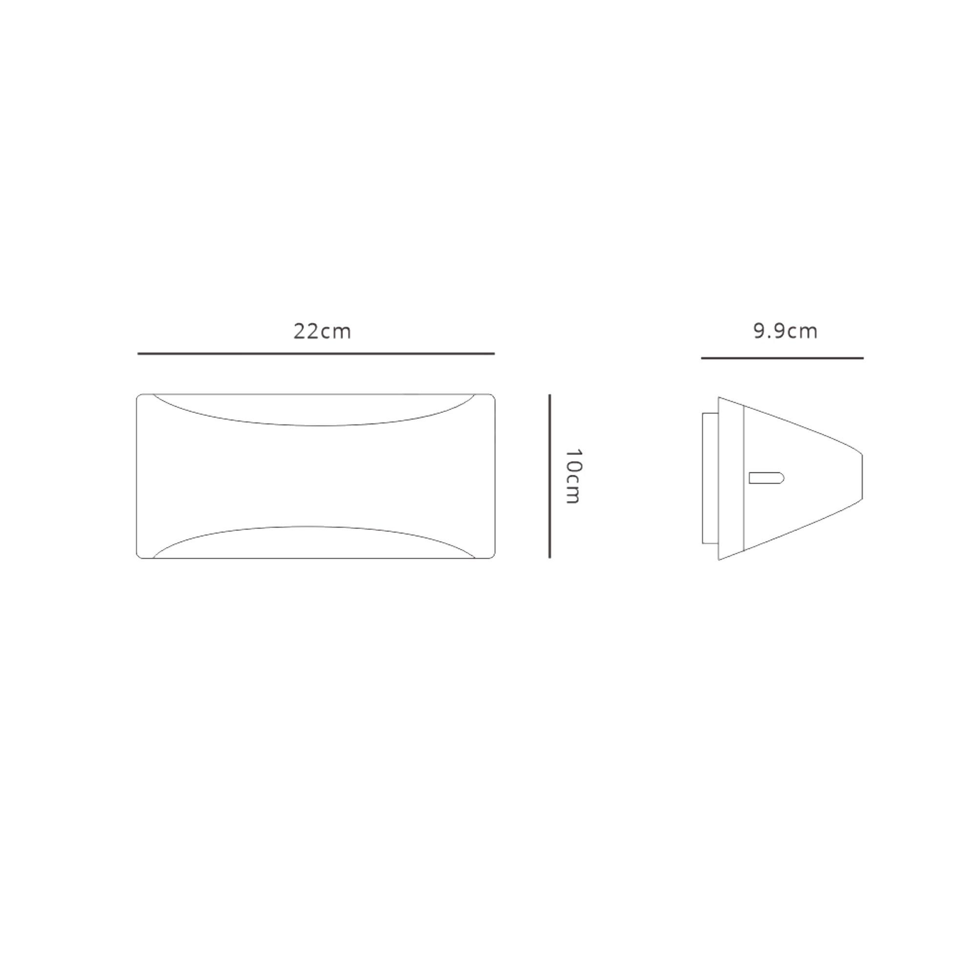 Skelly Wall Lamp, 10W LED, 3000K, IP54, Anthracite, 3yrs Warranty