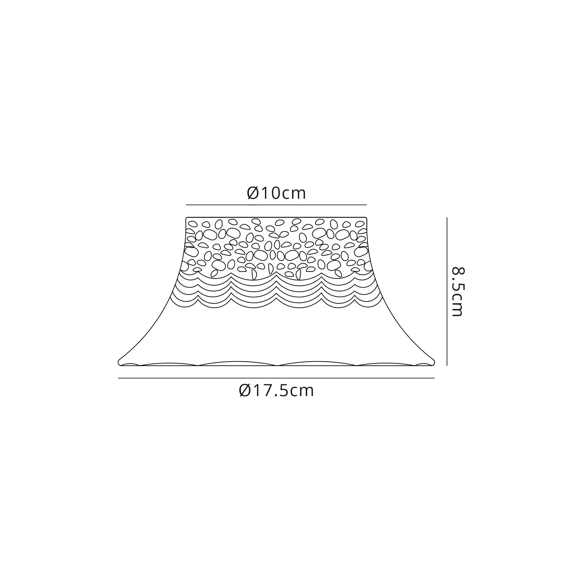 Gilda Curved Bell 17.5cm Wave Patterned Clear Glass Lampshade