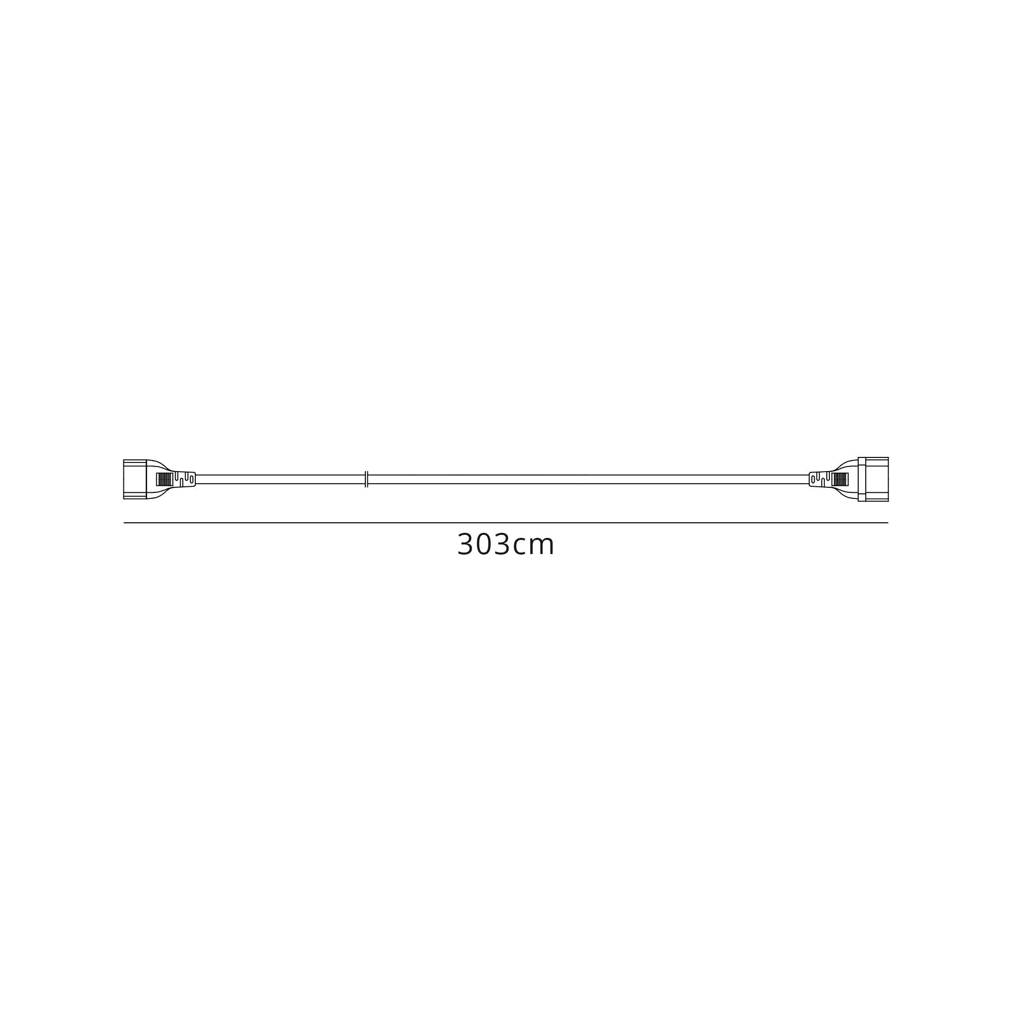 Additions 3m 0.75mm 3 Core Lead With Male & Female IEC Plugs