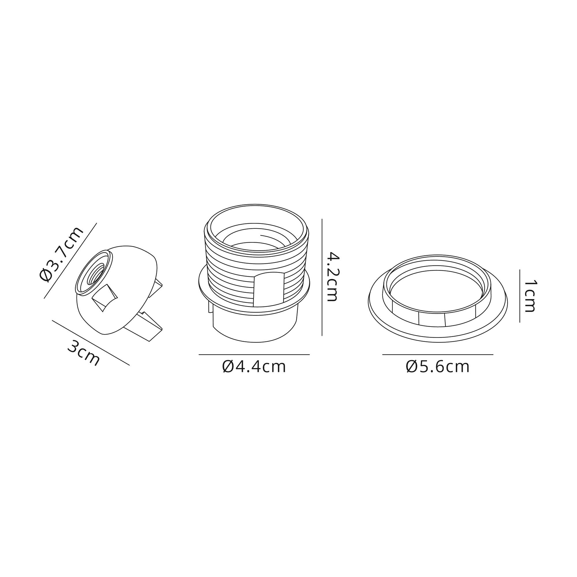 Additions E27 White Lampholder With Shade Ring Support