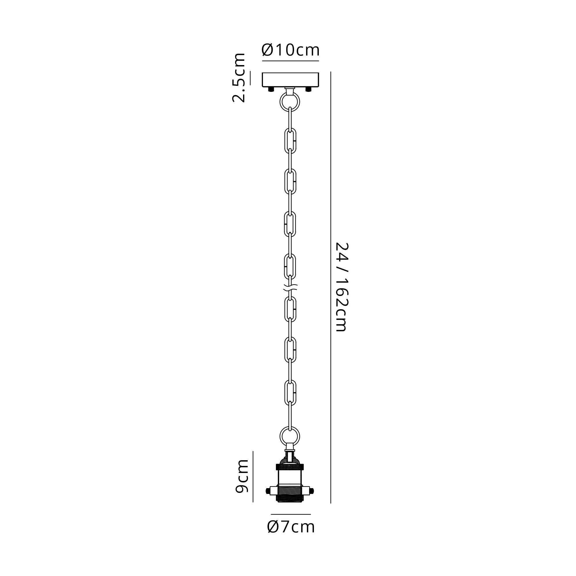 Dreifa Curved Single Pendant (FRAME ONLY)