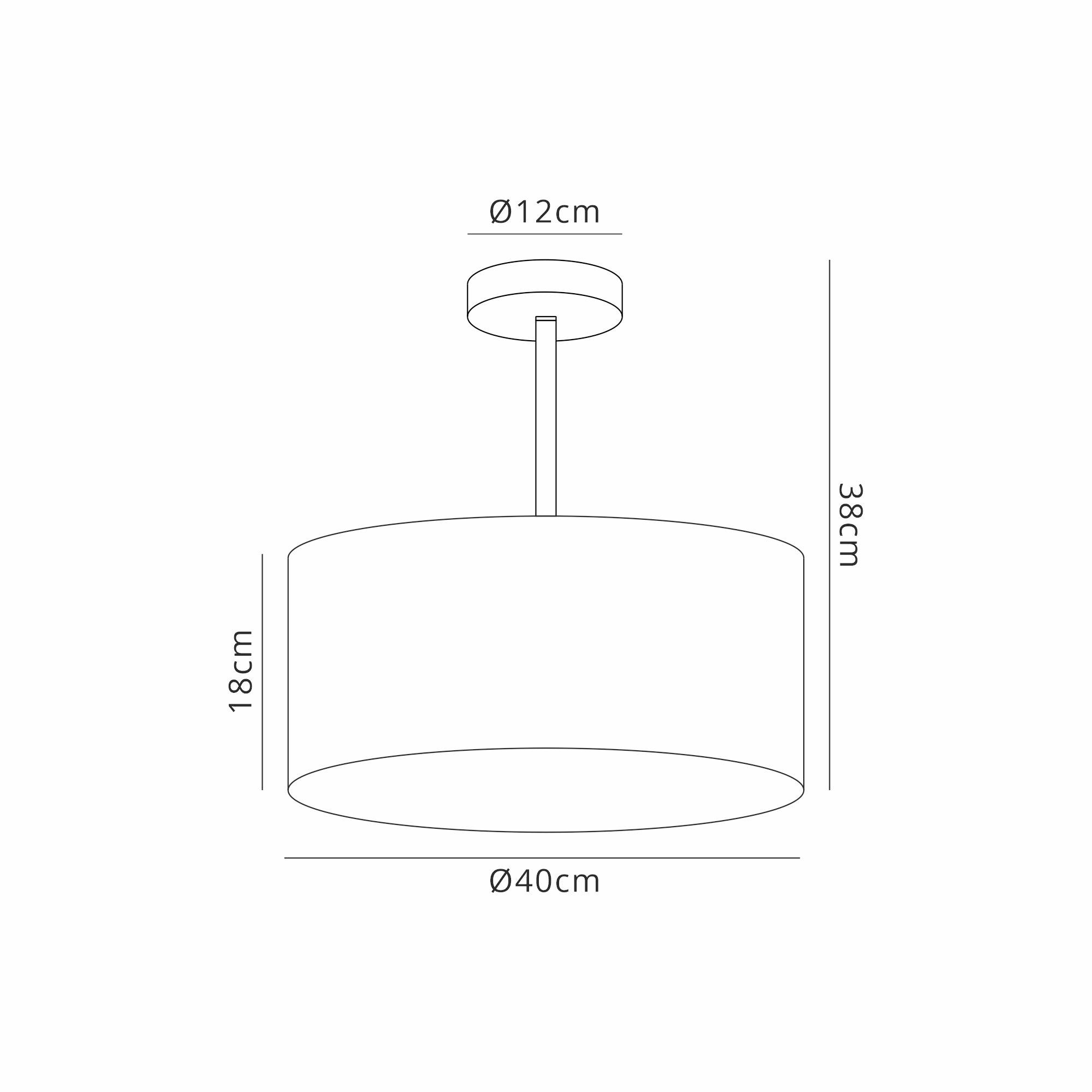 Baymont Polished Chrome 3 Light E27 Semi Flush Fixture With 40cm x 18cm Silver Leaf Shade