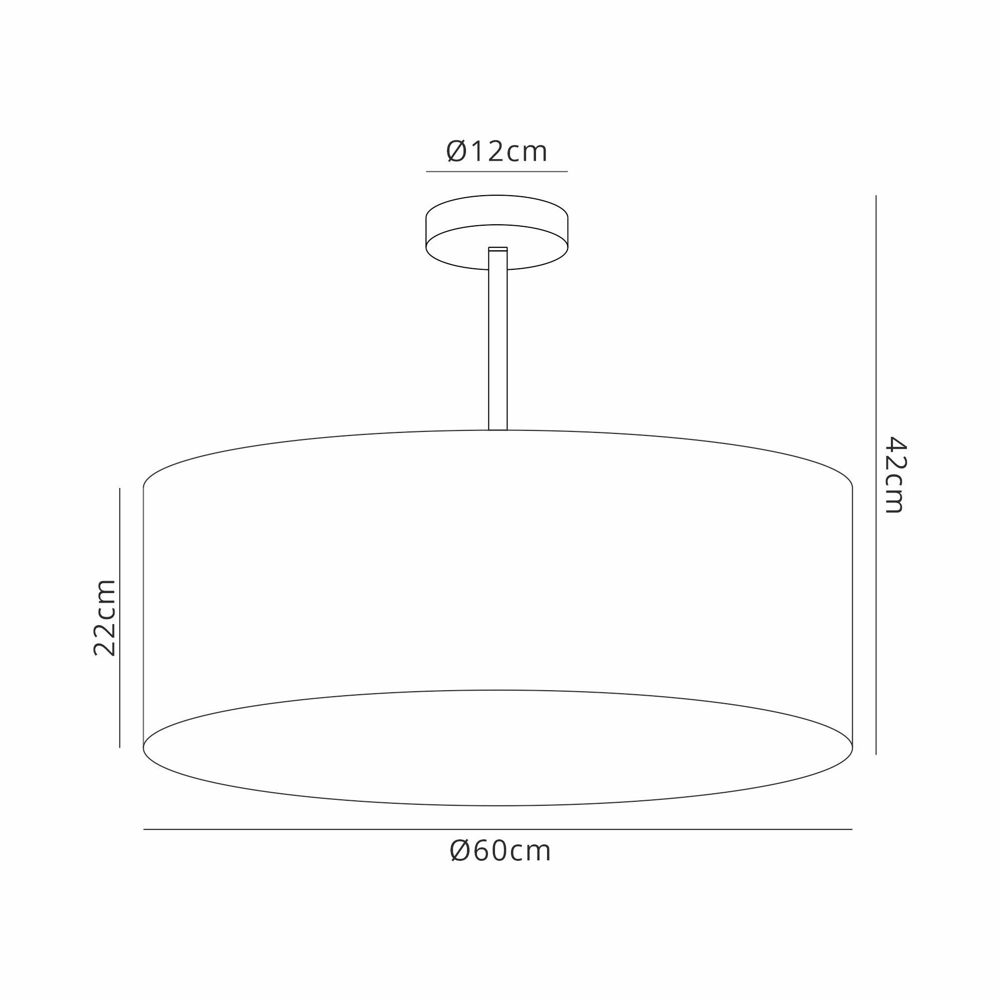 Baymont Polished Chrome 5 Light E27 Semi Flush Fixture With 60cm x 22cm Silver Leaf Shade