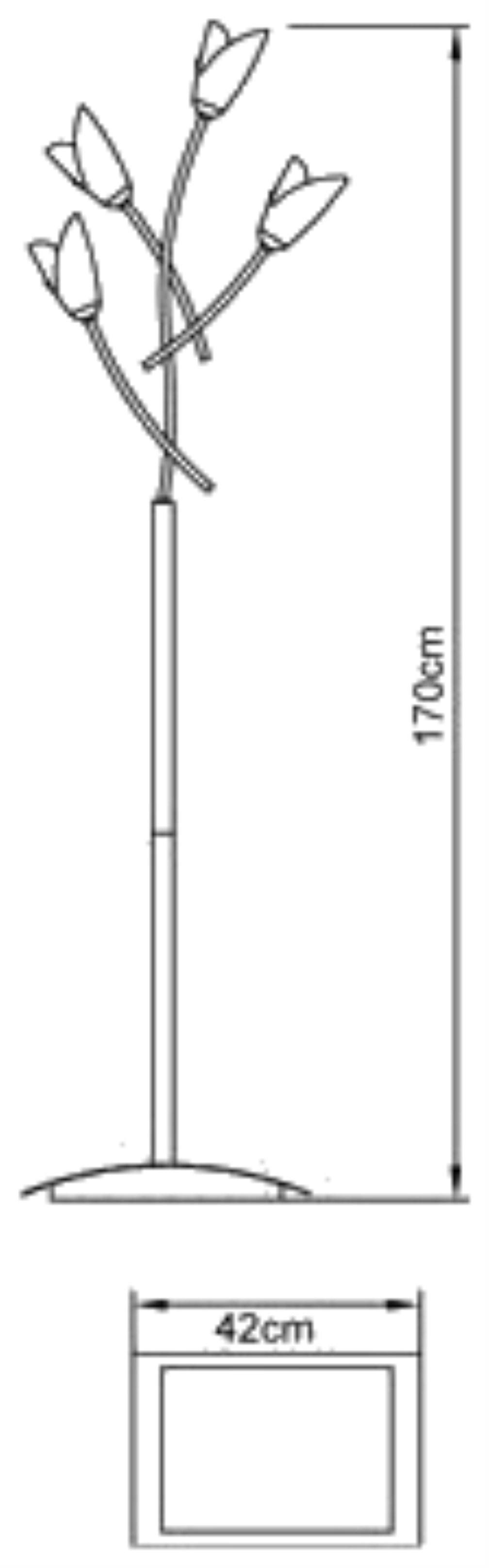Pietra Floor Lamp 4 Light G9, Antique Brass, NOT LED/CFL Compatible