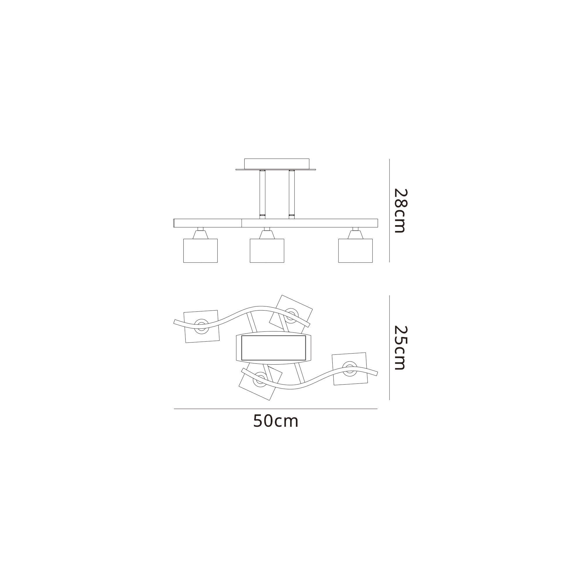 Cuadrax Square Semi Flush
