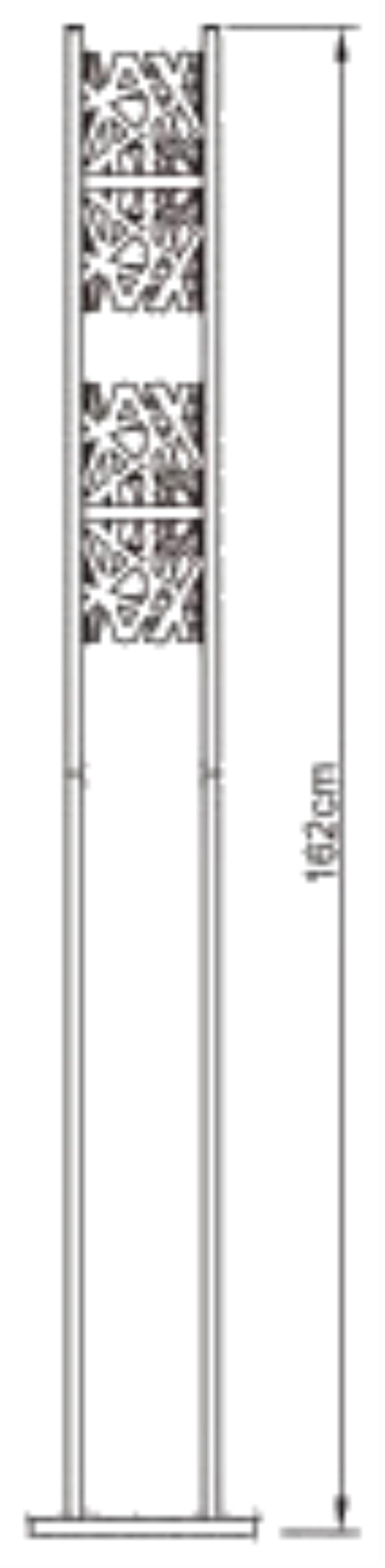 Tokio Floor Lamp 4 Light G9, Gloss Black/Polished Chrome