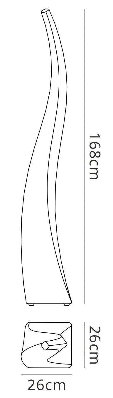 Flame Floor Lamp 4+1 Light GU10/E27 Outdoor IP44, Opal White
