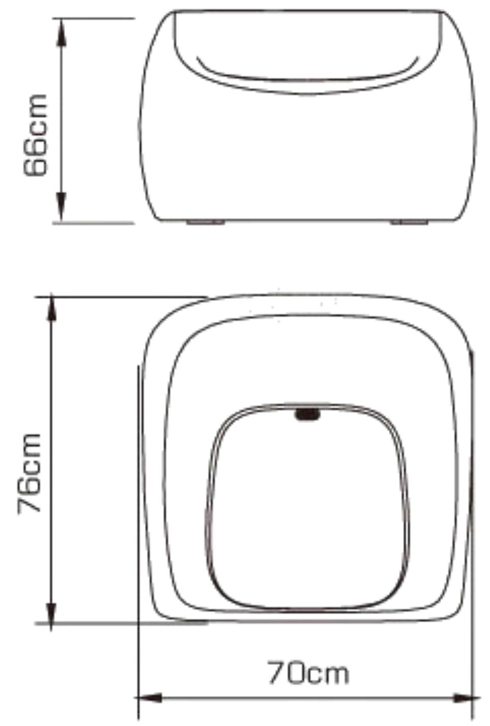 Pao Small Sofa No Light Outdoor, Opal White Item Weight: 16.3kg