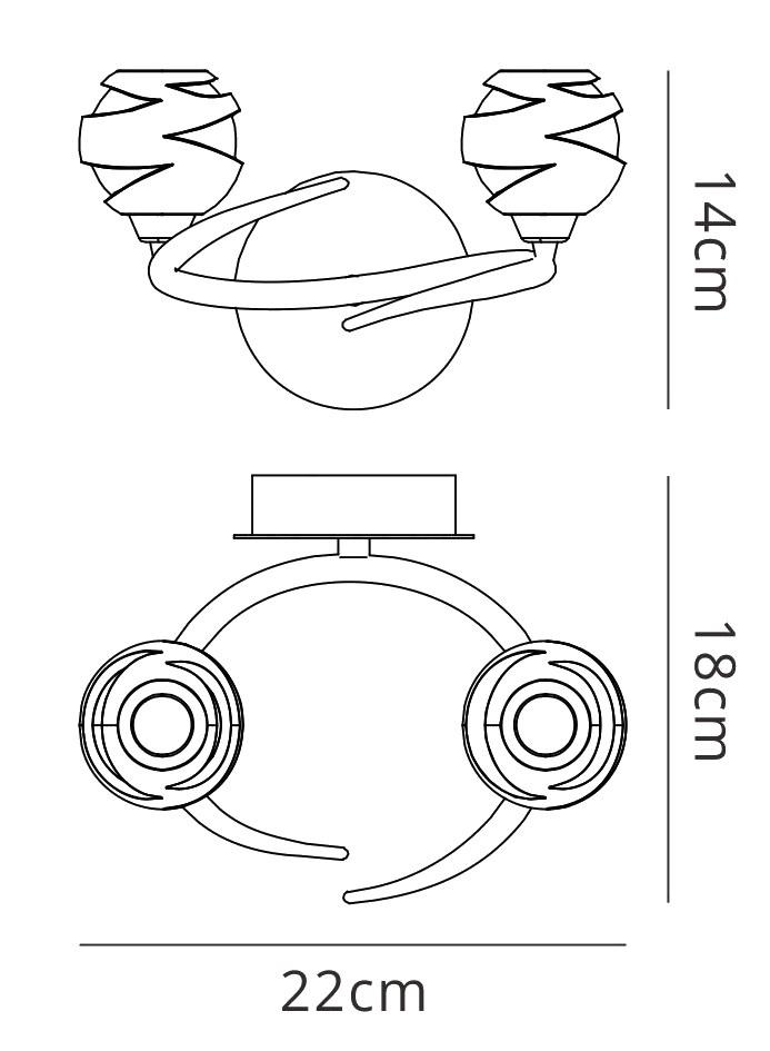 Loop Wall Lamp Switched