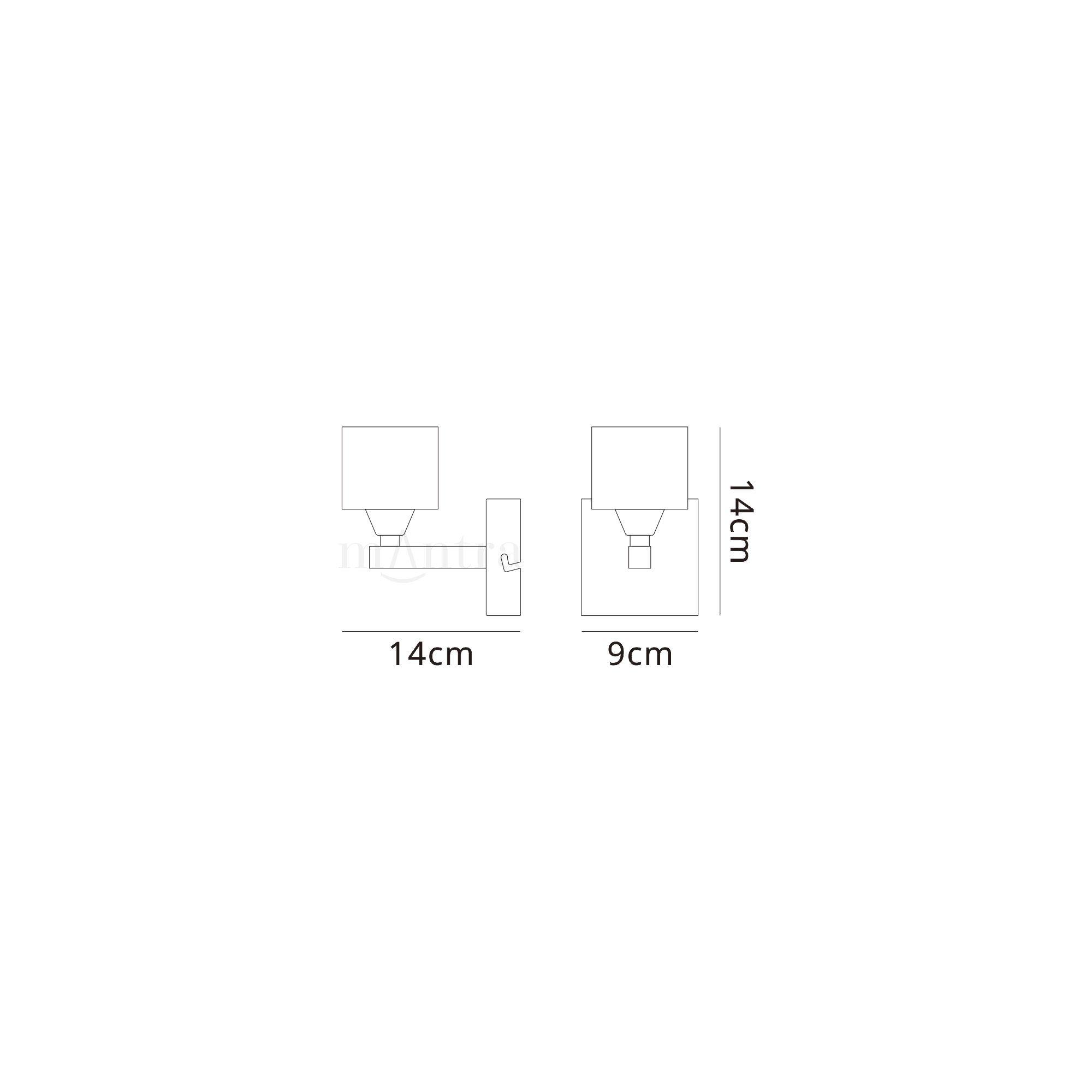 Cuadrax Wall 1 Light G9, Antique Brass/Frosted Glass (0992)