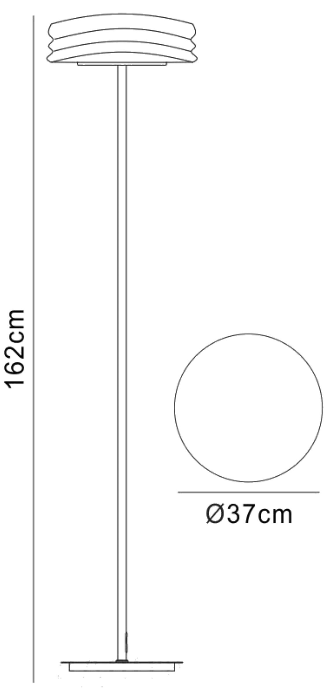 Mediterraneo Floor Lamp 2 Light E27, Polished Chrome / Frosted White Glass