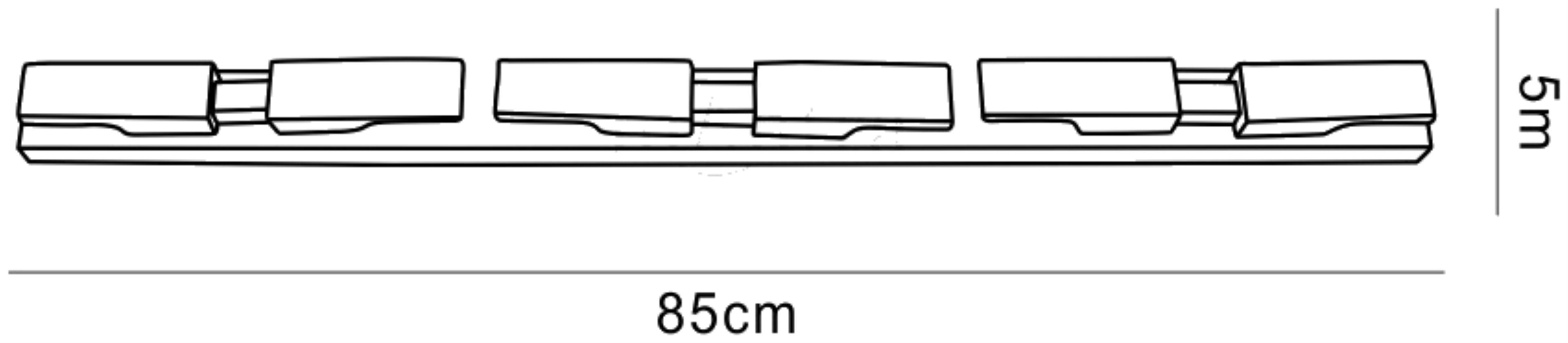 (0037 008) Arco Linear Ceiling 6 Light G9, Satin Nickel