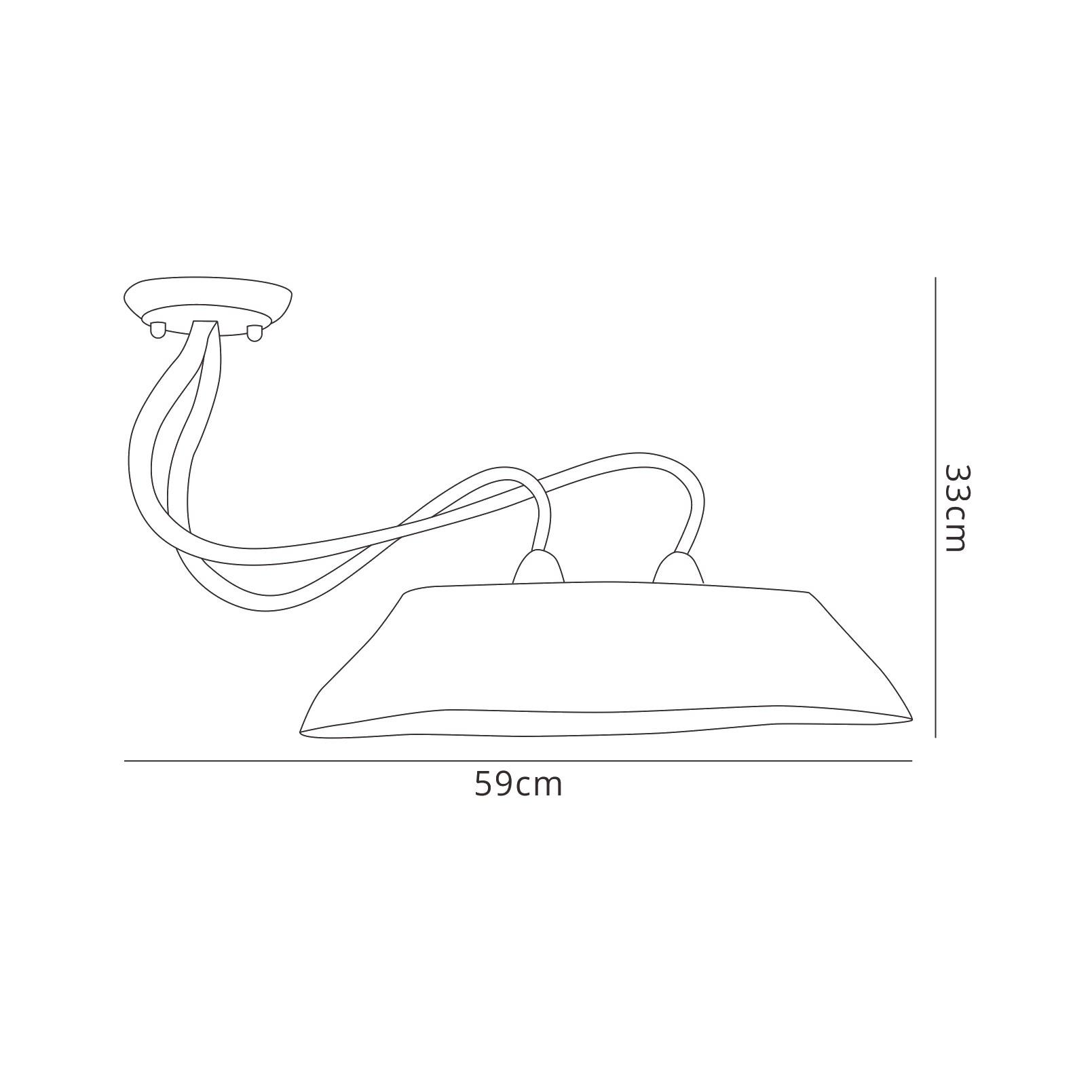 (0039 004) Tentacle Ceiling 2 Light E14, Rustic Gold