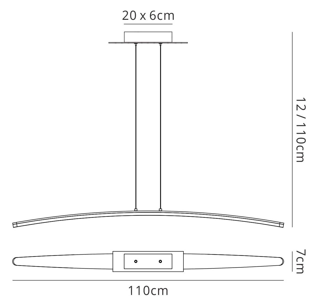 Hemisferic Linear Pendant