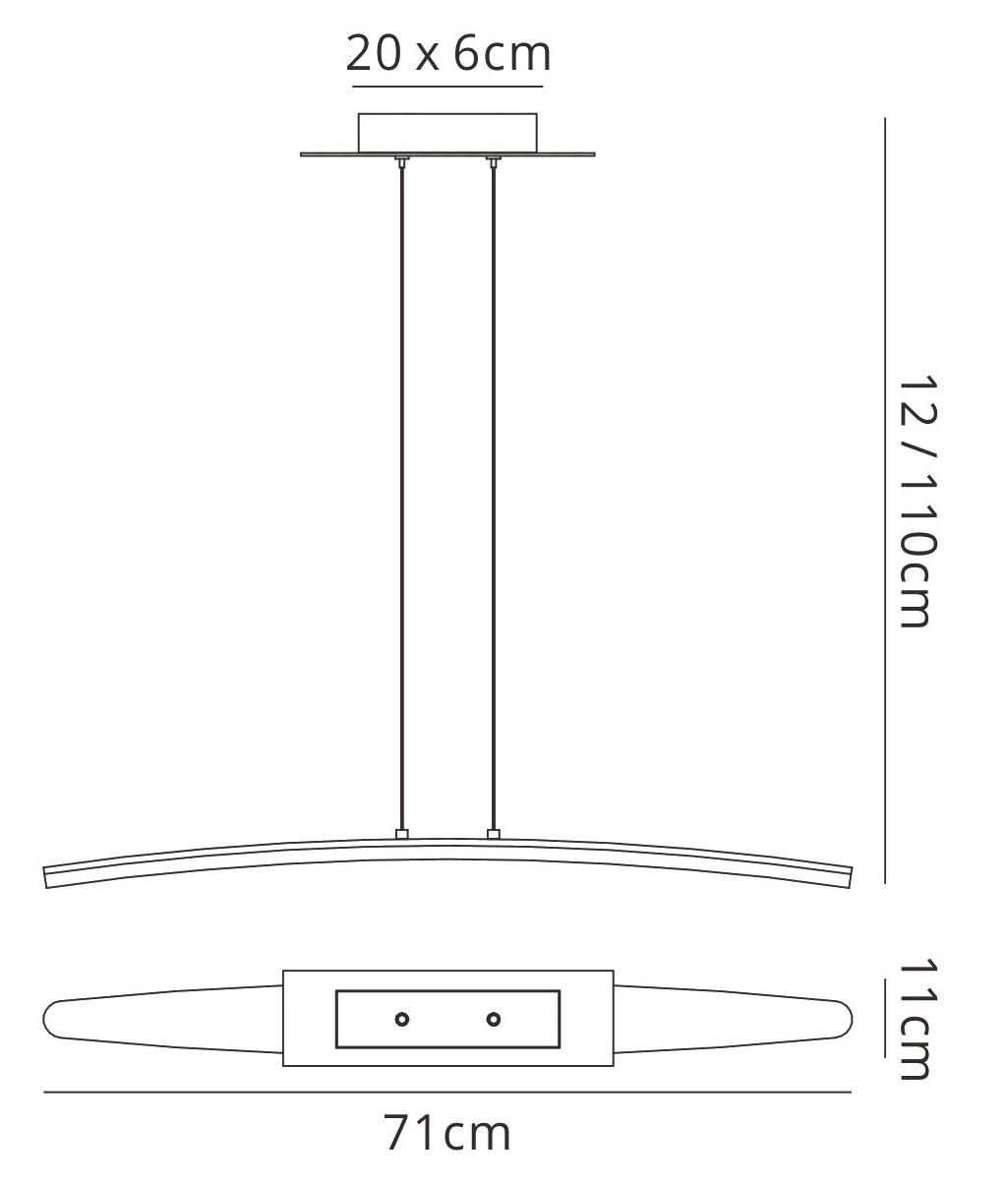 Hemisferic Linear Pendant