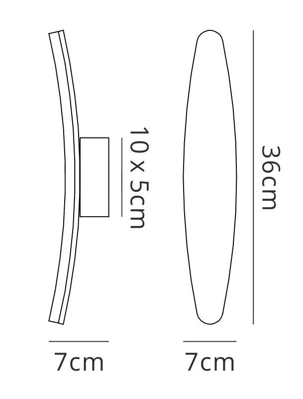 Hemisferic Wall Lamp 6W LED 3000K, 540lm, Satin Aluminium / Frosted Acrylic, 3yrs Warranty
