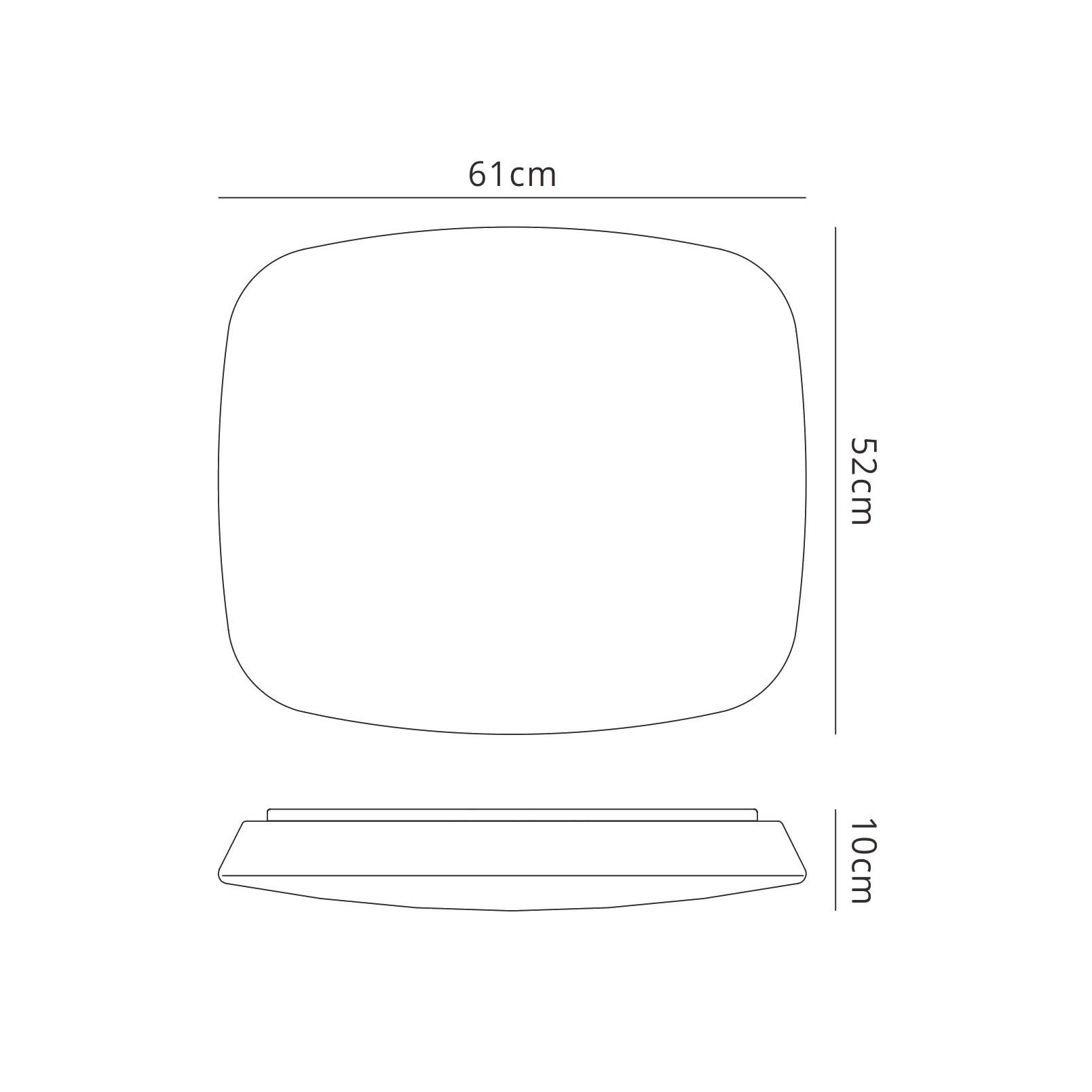 Quatro Flush Ceiling 60W LED Dimmable 3000K-6500K, 3800lm, White Acrylic, 3yrs Warranty