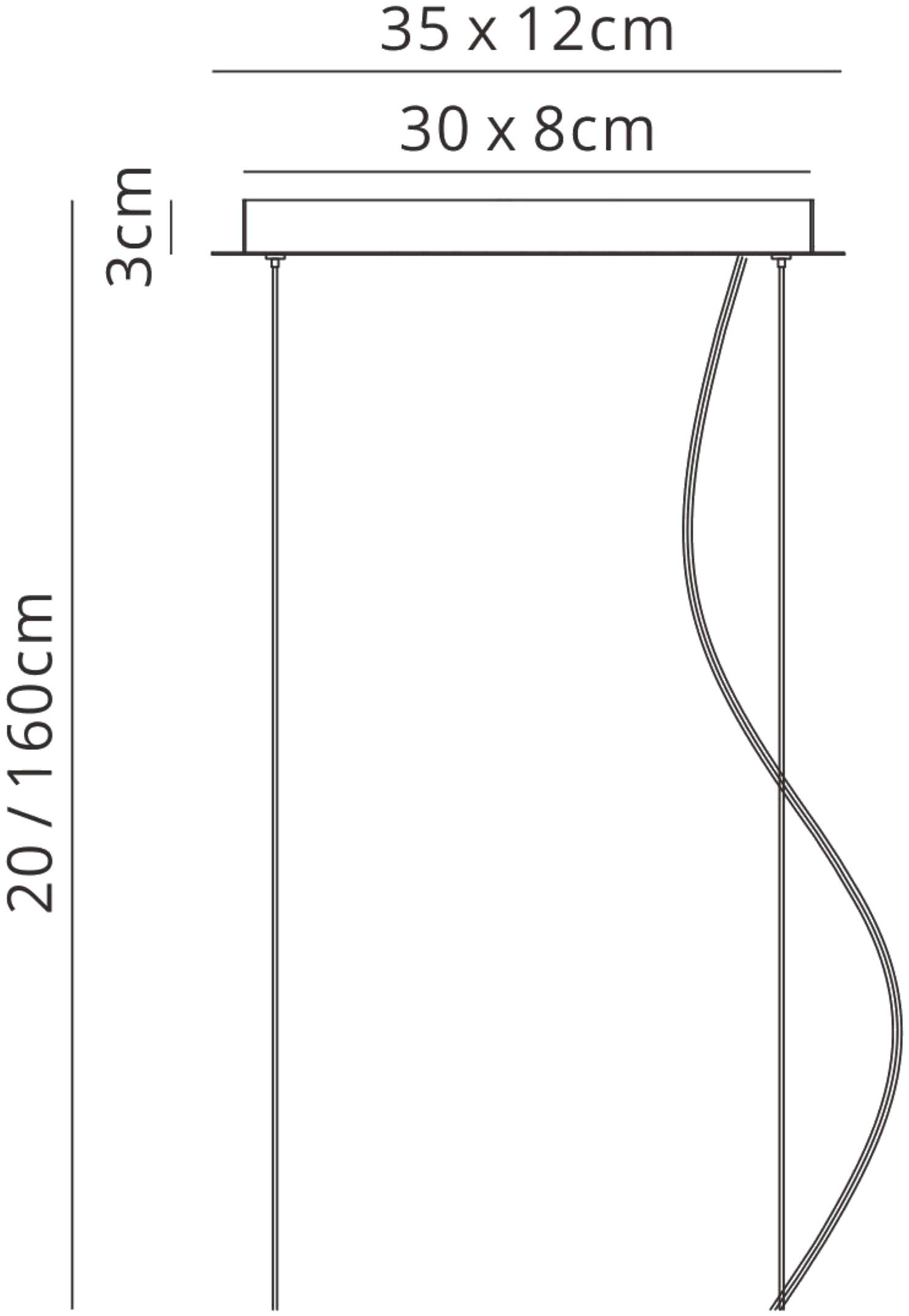 Cumbuco Linear Pendant Kit White For 5501 & 5503