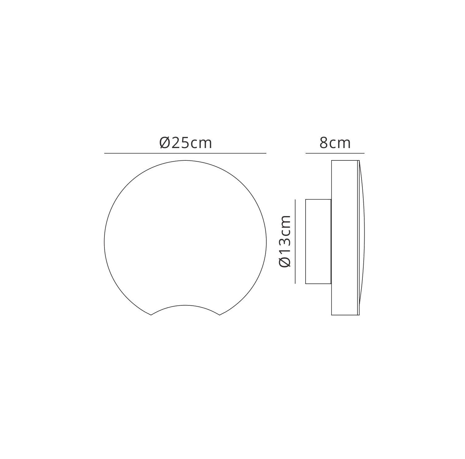 Lunas Flush Ceiling / Wall Light 25cm Diameter 14W LED 3000K, 720lm, White, 3yrs Warranty