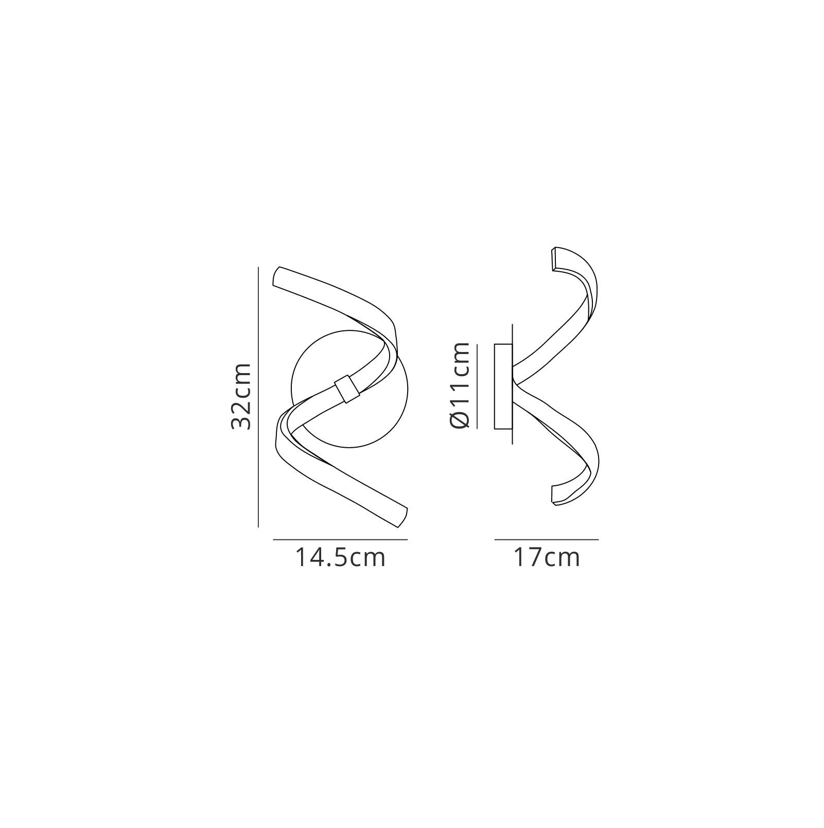 Nur Brown Oxide Wall Lamp 10W LED 2800K, 850lm, Dimmable Frosted Acrylic/Brown Oxide, 3yrs Warranty