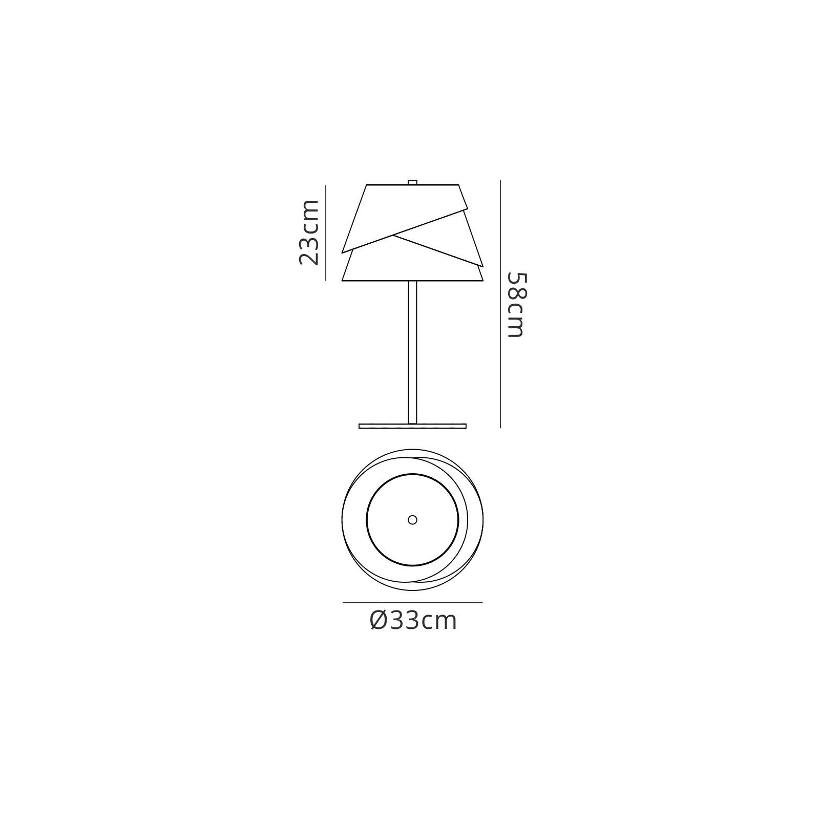 Alboran Table Lamp 1x40W (No Inc), Alumimium/Iron