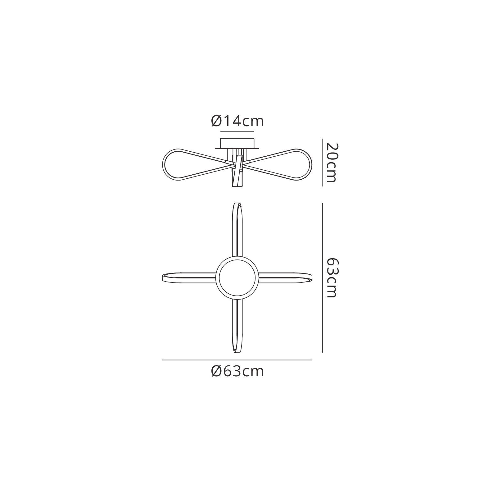 Bucle Square Ceiling 40W LED 3000K, 3500lm, Silver / Polished Chrome / Frosted Acrylic, 3yrs Warranty