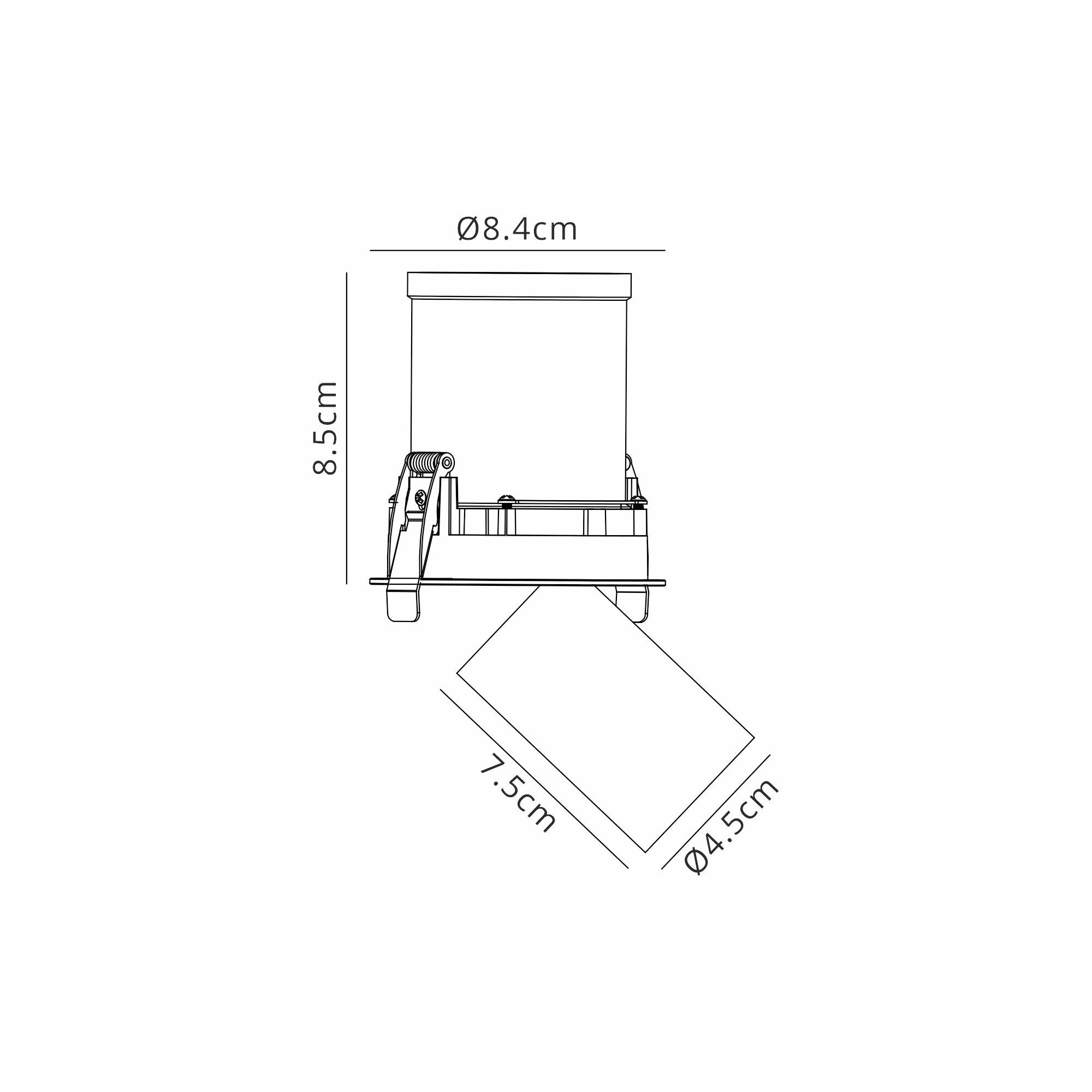 Garda Retractable Recessed Swivel Spotlight