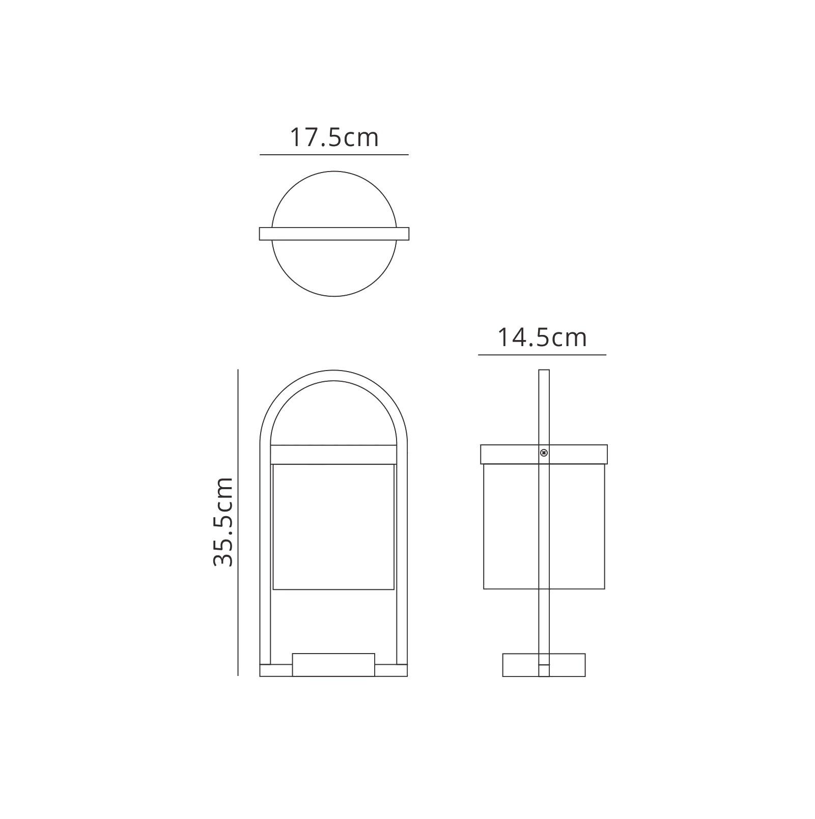 Maya Pedestal Lamp, 1 x E27, IP54, Anthracite, 2yrs Warranty