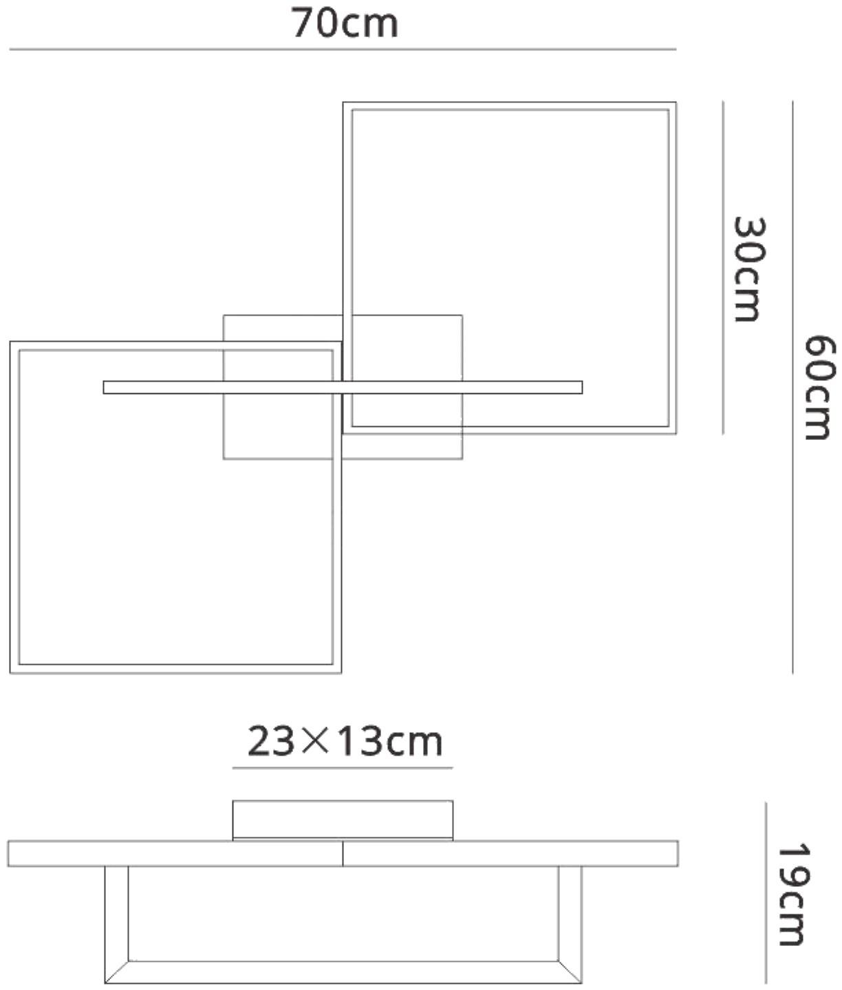 Mural Rectangular Ceiling, Dimmable, 48W LED, 3000K, 3840lm, IP20, Matt White, 3yrs Warranty