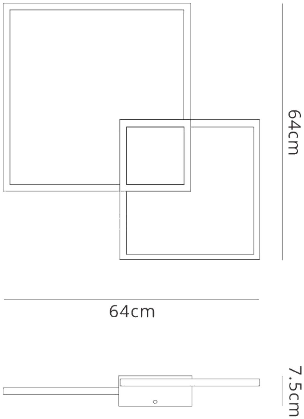 Mural Wall Lamp, 48W LED, 3000K, 3600lm, White, 3yrs Warranty