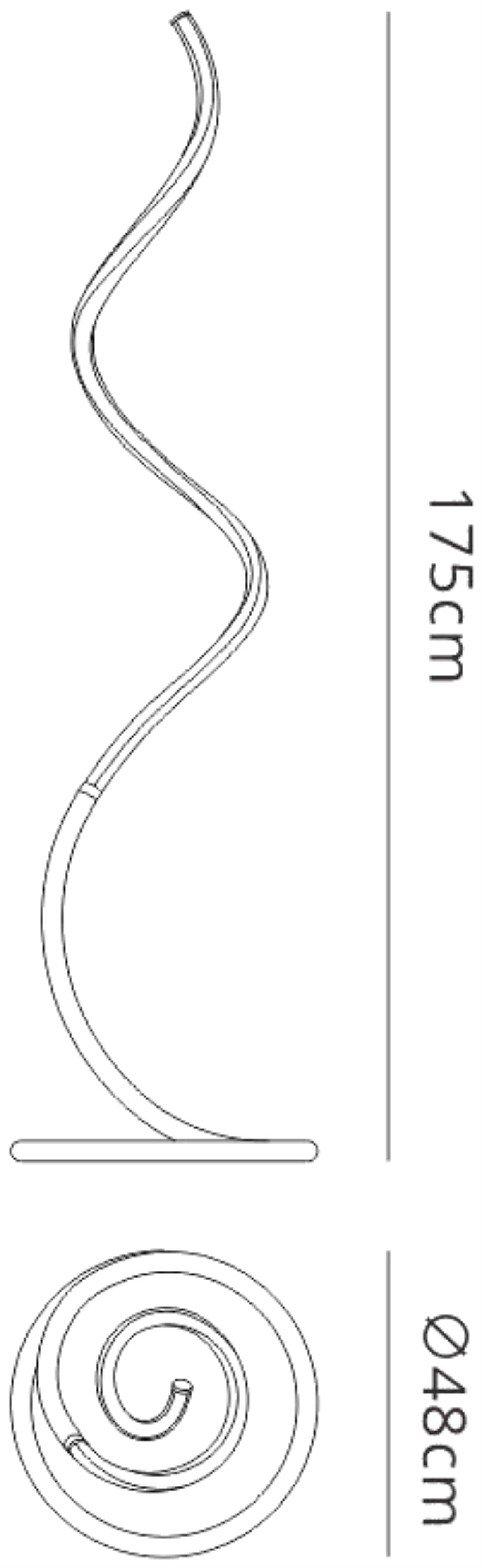 Nur II Floor Lamp 20W LED 3000K, 1500lm, Dimmable, Polished Chrome/Frosted Acrylic, 3yrs Warranty