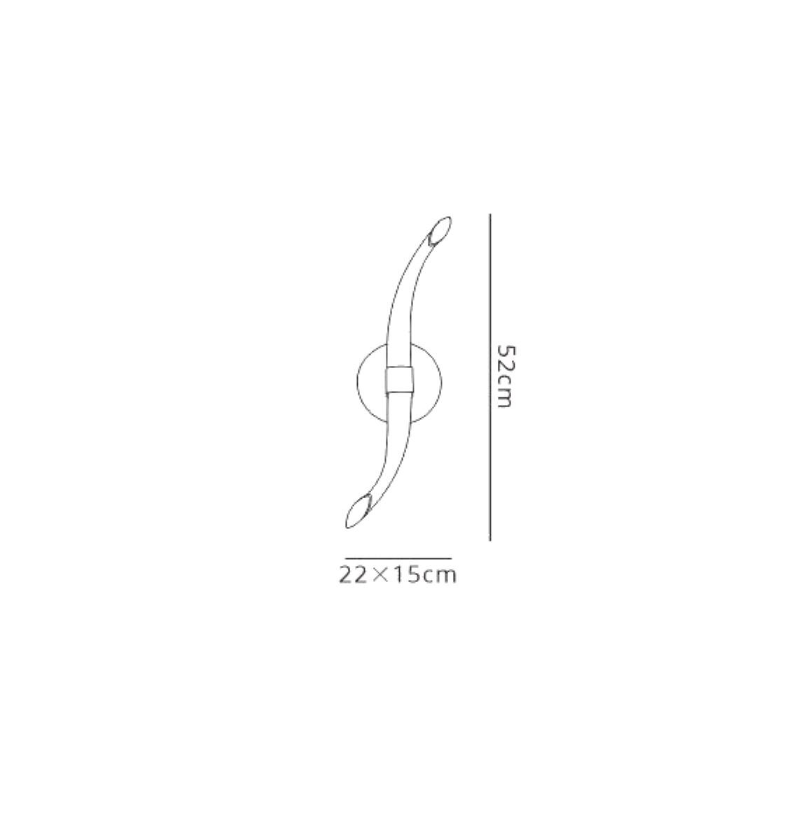 Armonia Wall Lamp Wave, 12W LED, 3000K, 900lm, Polished Chrome/Frosted Acrylic, 3yrs Warranty