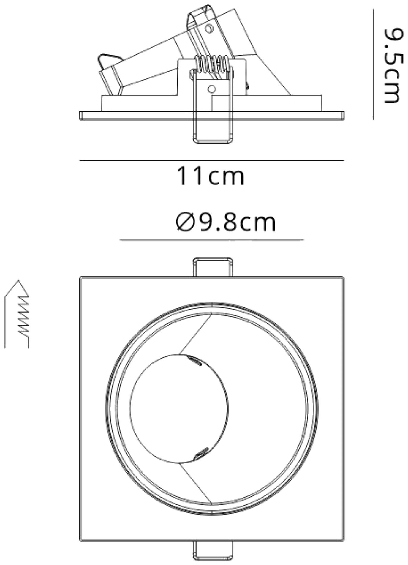 Brandon Recessed Downlight Square