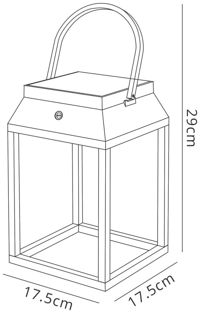 Sapporo Small Solar Rechargeable Battery Operated Lantern