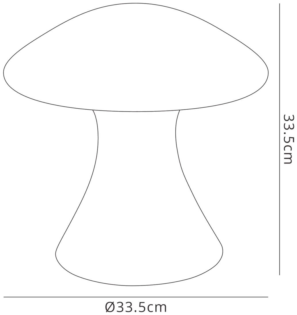 Taos Large Mushroom Bollard, 12W LED, 3000K, 905lm, IP65, Dark Grey Cement, 3yrs Warranty