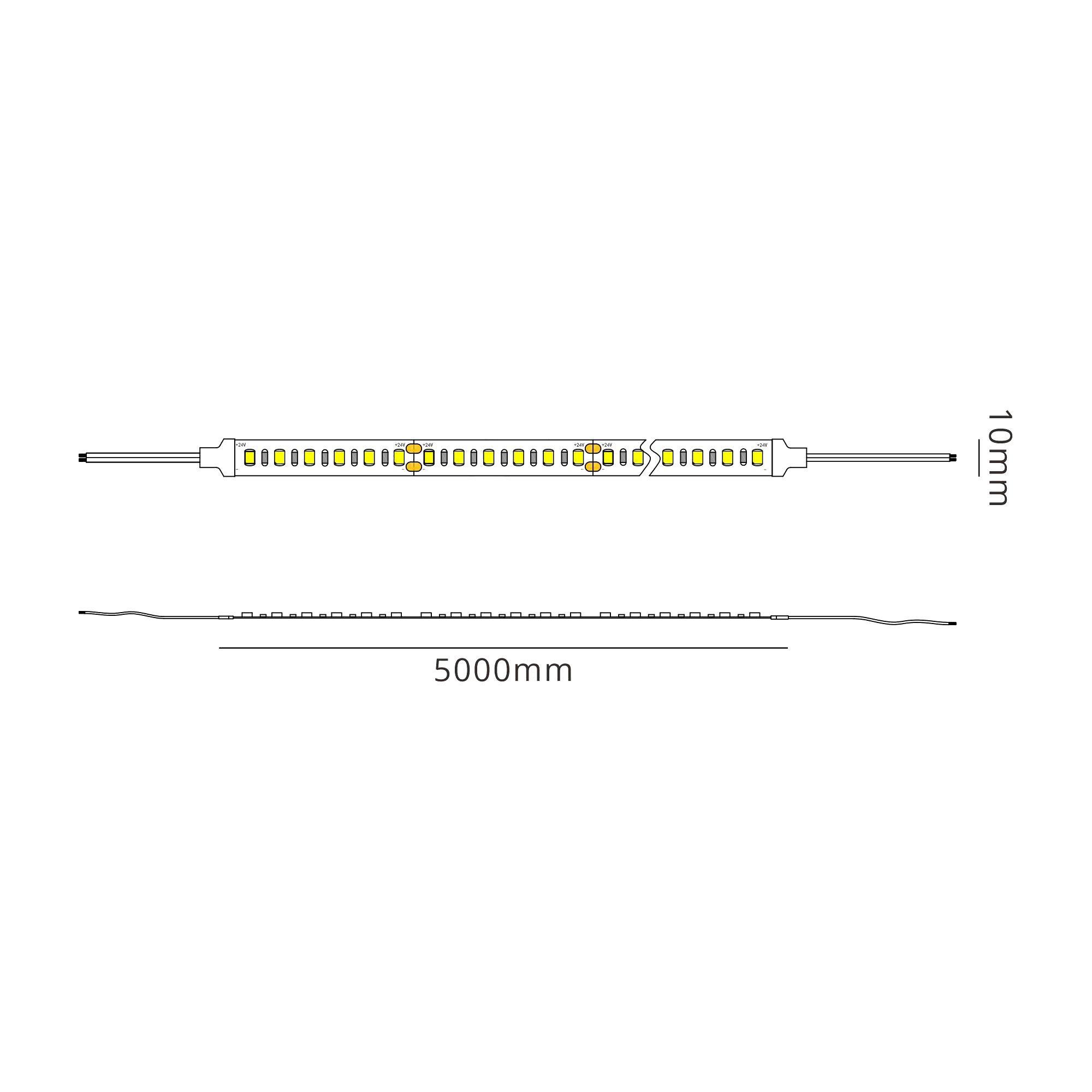 Tiras LED Strips 5m 3000K 240 LED/m 10mm 19.2W/m