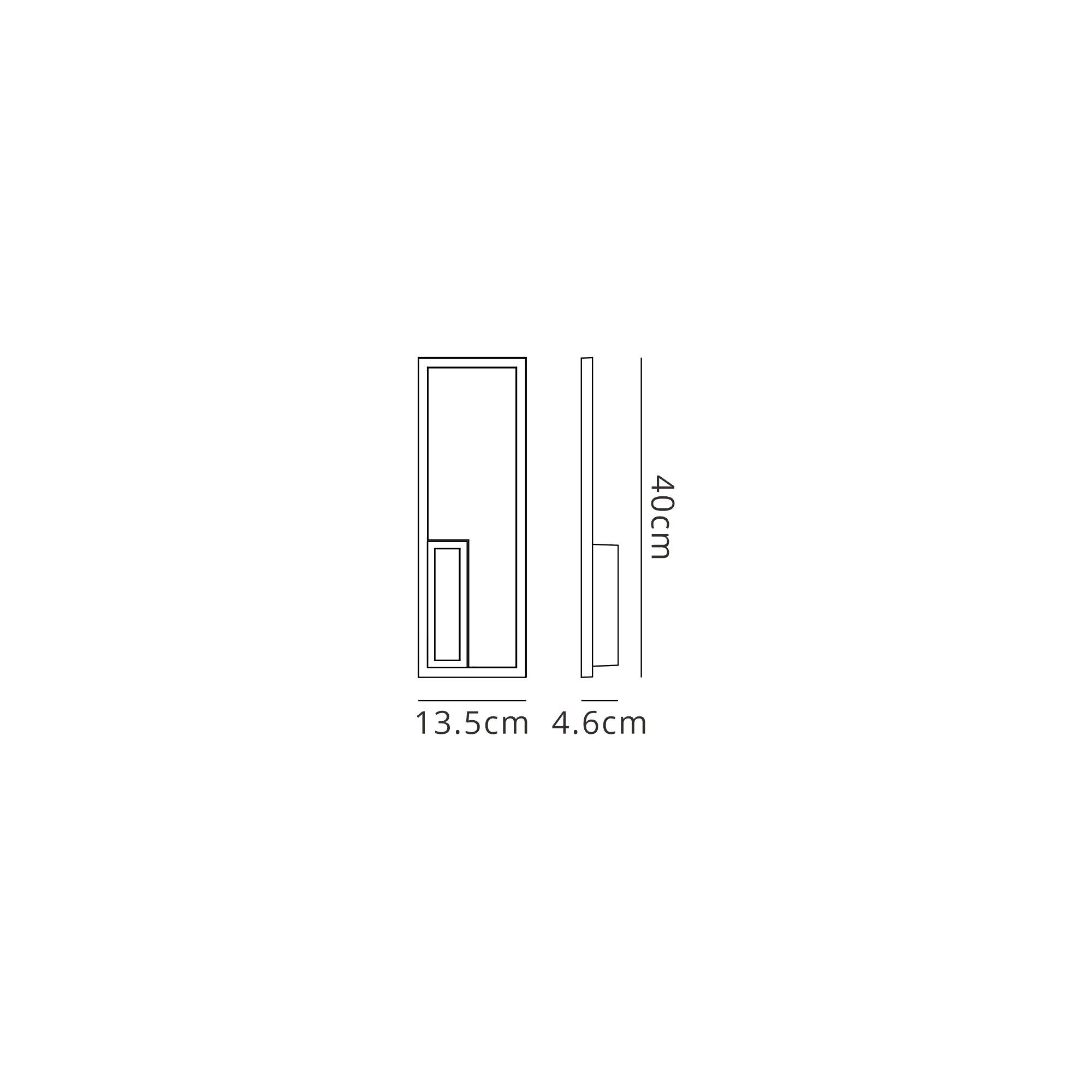 Boutique Rectangle Wall Lamp, Dimmable